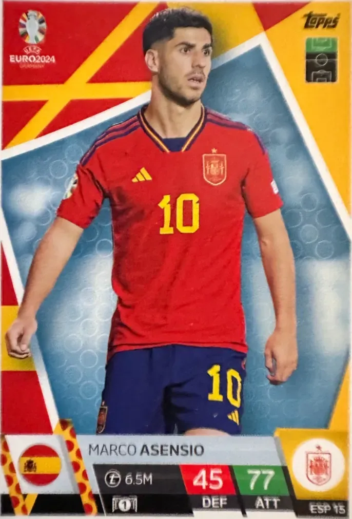 N.ESP 15  Marco Asensio Spain  - Match Attax Euro 2024 Topps