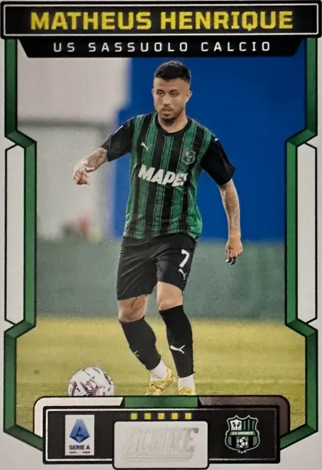 (180)   N.180  Matheus Henrique Sassuolo Base  - Score Serie A 2023/24 Panini