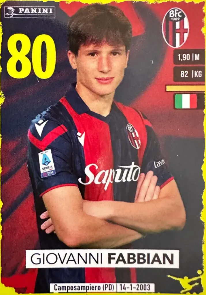 N.U3 Giovanni Fabbian Bologna  upgrade - Calciatori Panini 2023/24