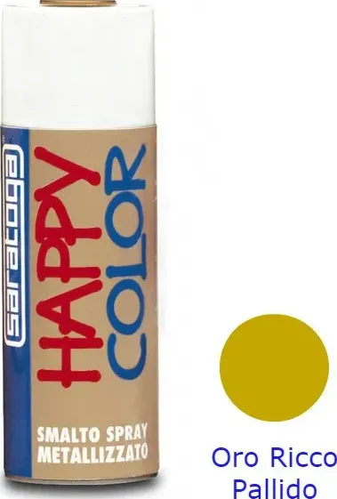 Vernice spray oro ricco pallido 400 ml happy color