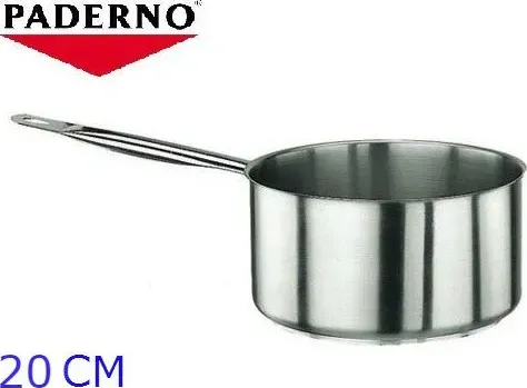 Casseruola inox mezza alta 1 manico cm 20 serie 1000