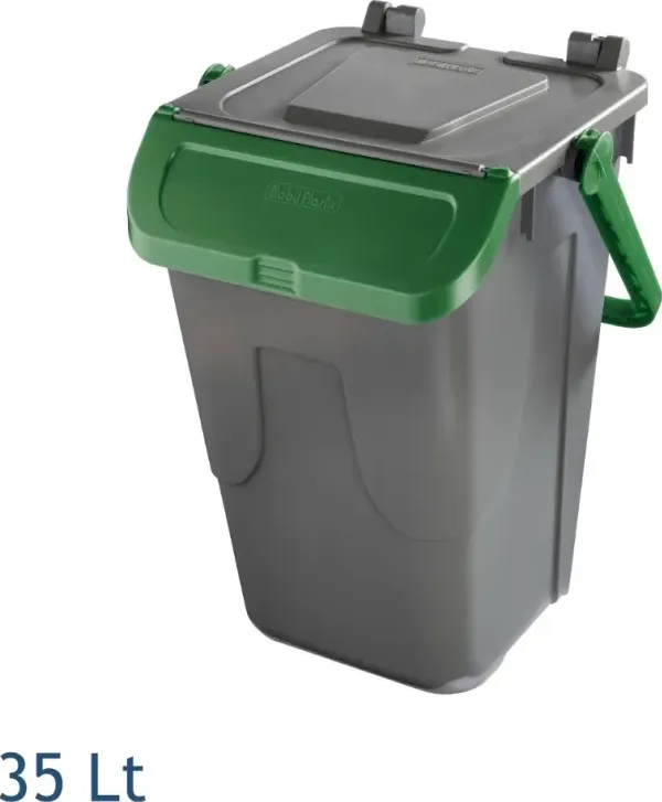 Bidone per raccolta differenziata ecology 35 lt verde