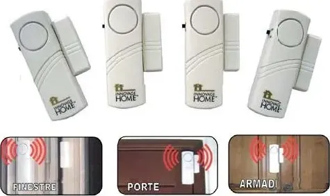 Set 4 allarmi per finestre e porte