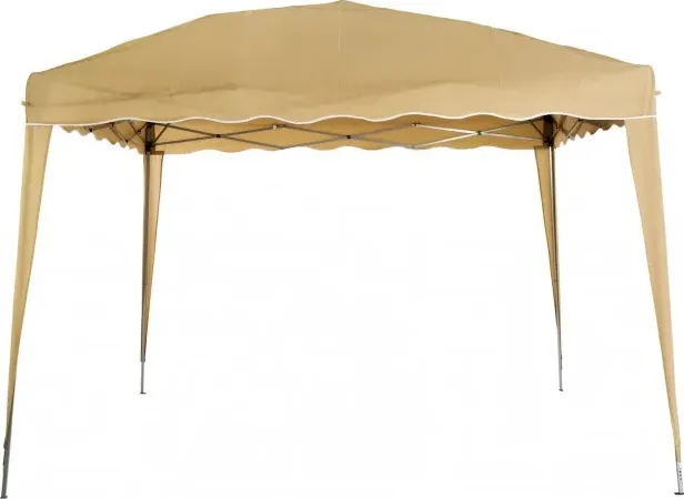 Gazebo metallo richiudibile a soffietto mt 3x3 ragno beige