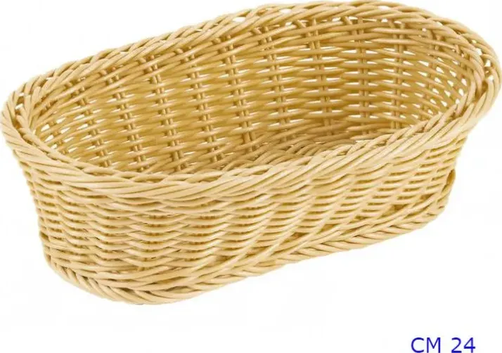 Cestino pane ovale cm 24 heavy duty poly-rattan