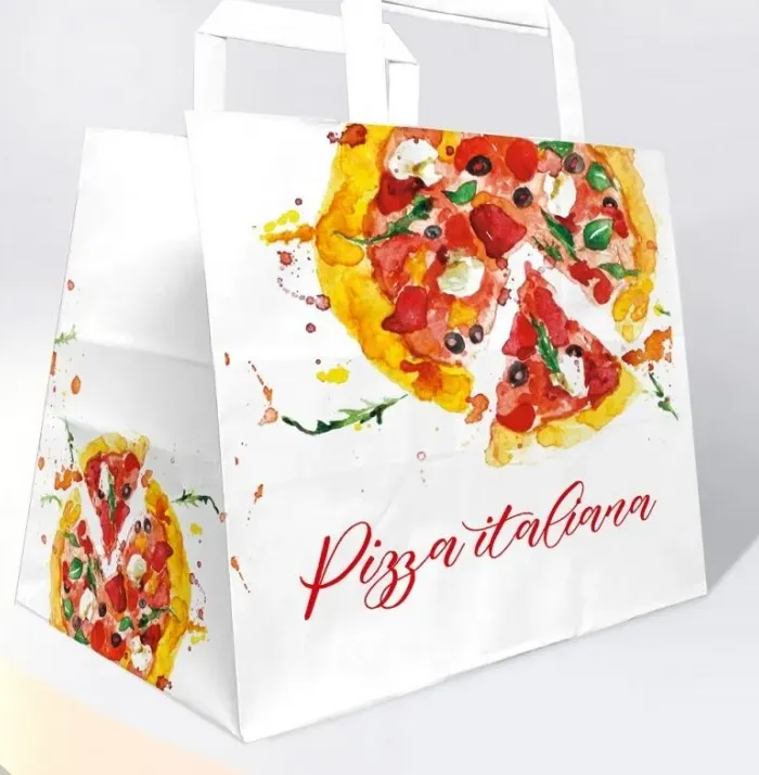 Busta carta shoppers pizza cm 36+32x36