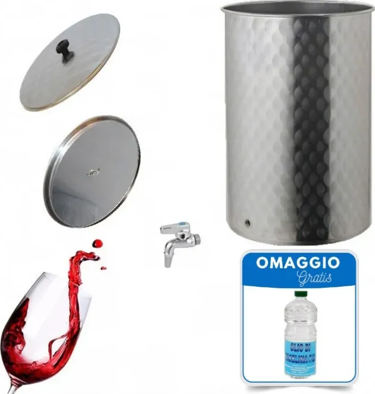 serbatoio contenitore inox per vino con galleggiante olio 50-1000 lt di ragstore.it