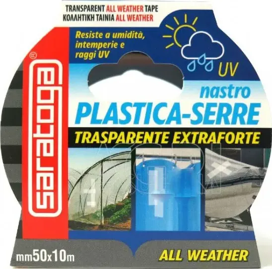 nastro plastica per serre 50 mm x10 mt trasparente di ragstore.it