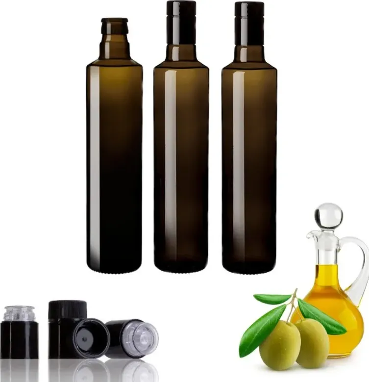 25 pz bottiglie per olio anti frode dorica da 500 ml (50 cl) verde