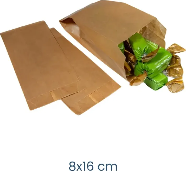 Sacchetto carta kraft avana minuterie cm 8x16 kg 1