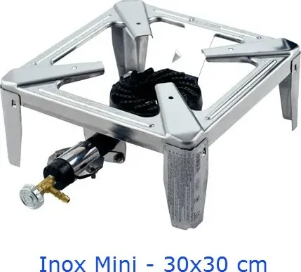 Fornellone omac mini drago inox cm 30x30