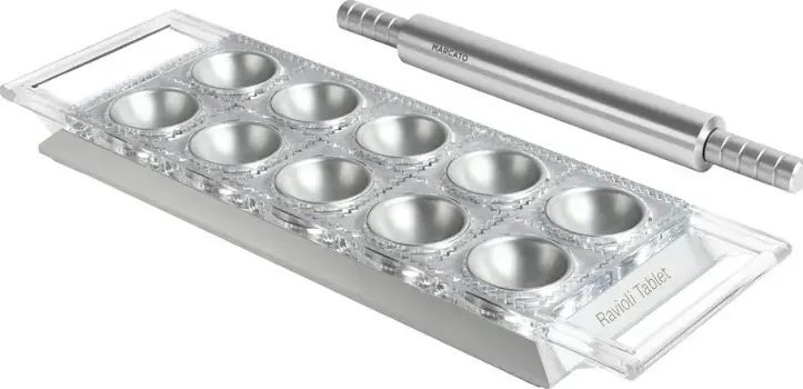 Stampo ravioli tablet in alluminio colore argento