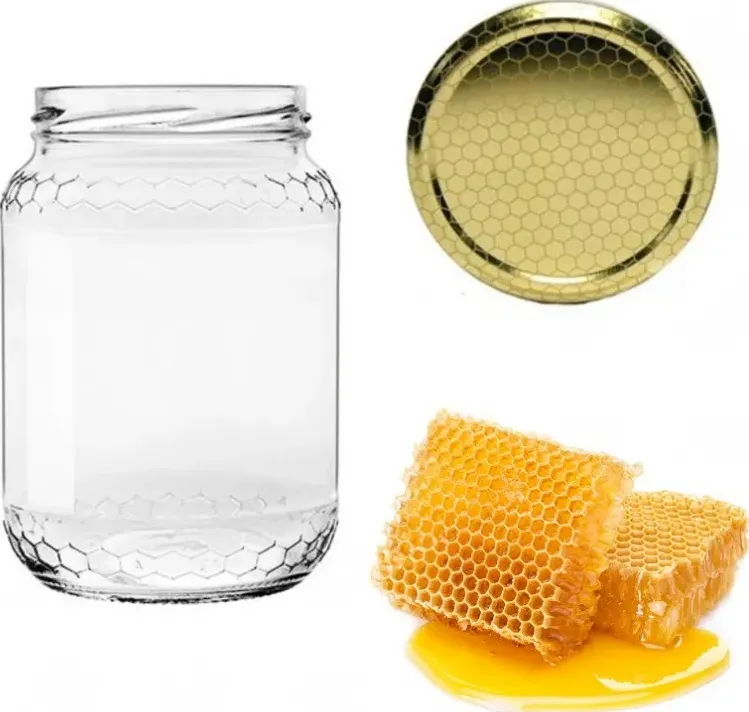 15 barattoli vasetti vetro per miele 773 ml - 1 kg con tappo