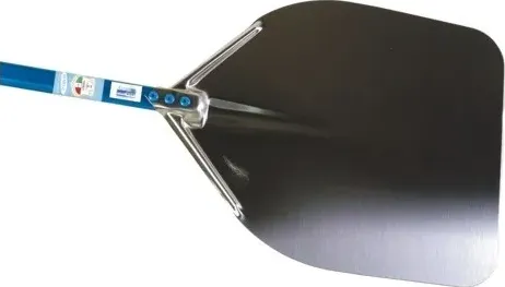 Pala pizza azzurra inox cm 33x33 manico cm 150