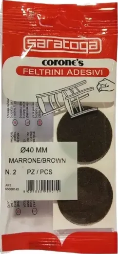 Feltrini adesivi sottosedie rotondi 40 mm - 2 pz marrone