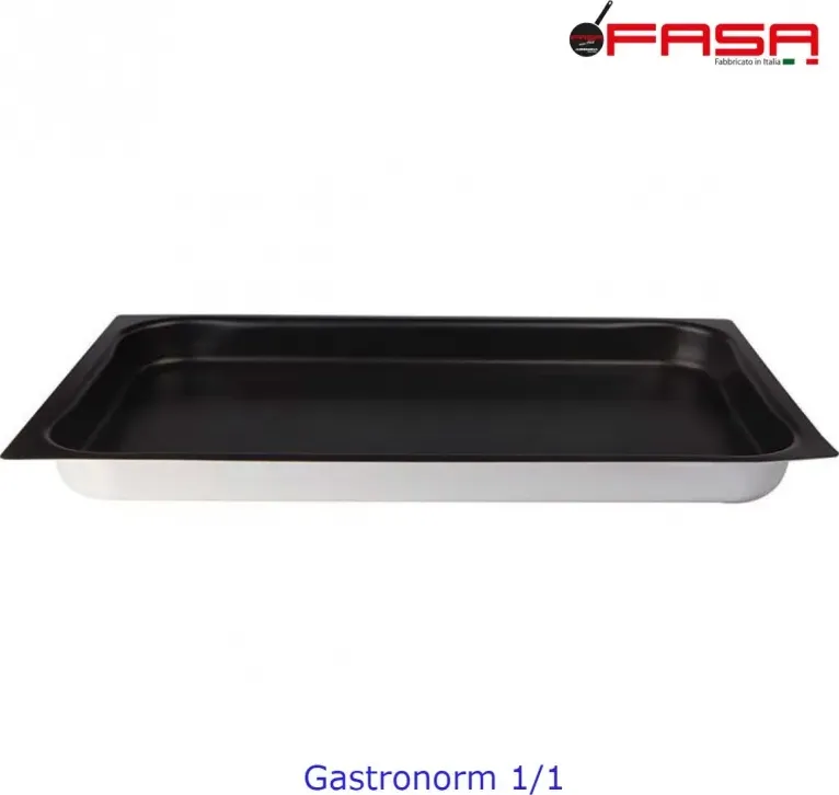 Teglia gastronorm 1/1 alluminio antiaderente cm 53x32,5x4 h