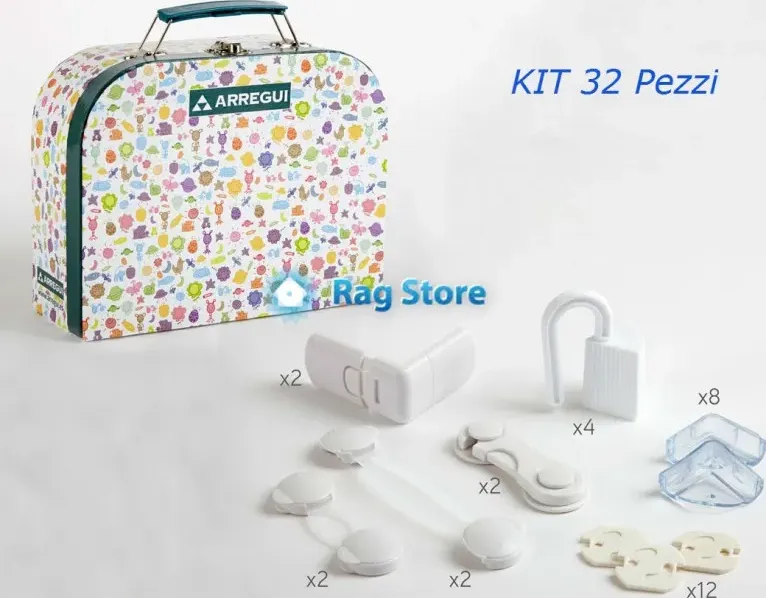 Borsa kit di sicurezza infantile baby con 32 pz