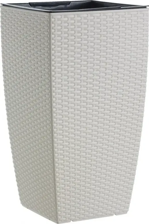 Vaso colonna casa mesh cm 30x30x57 bianco