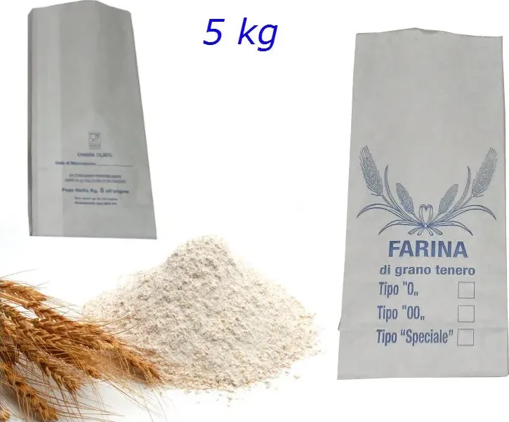 Sacco carta per farina kg  5 stampa grano tenero