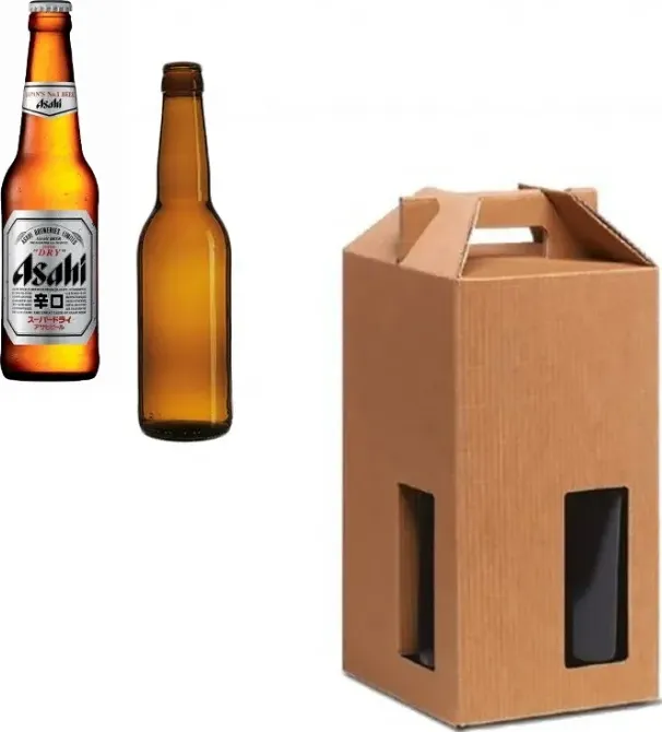 Valigetta regalo in cartone per 4 bottiglie birra artigianale da 33 cl