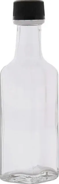 Bottiglia marasca 60 ml trasparente con tappo autosiggilante