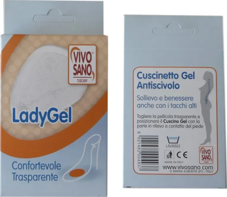 Cuscinetto gel antiscivolo per calzature ladygel