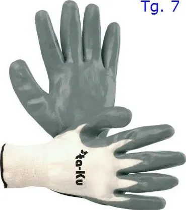 Guanti nylon-nitrile grigio felix g-tek tag.  7