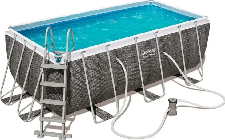 Piscina rettangolare power steel da 412x201x122 cm con pompa