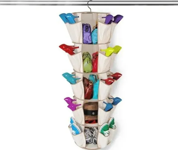 Porta scarpe organizer contenitore rotante 35 posti