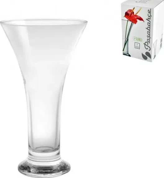 Vaso portafiori in vetro svasato flora art. 43996 cm 27