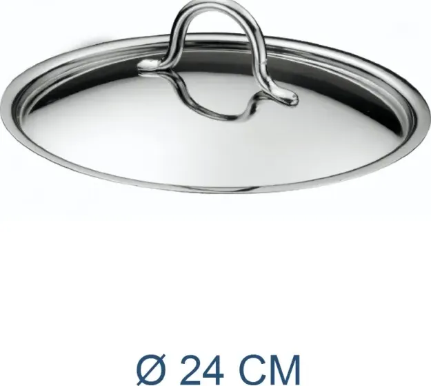 Coperchio acciaio inox prima cm 24