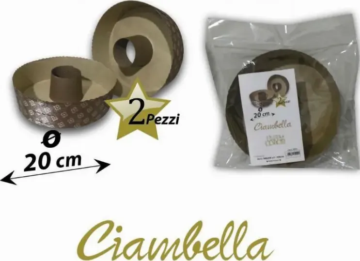 Stampo da forno in carta per ciambella cm 20 - 2 pz