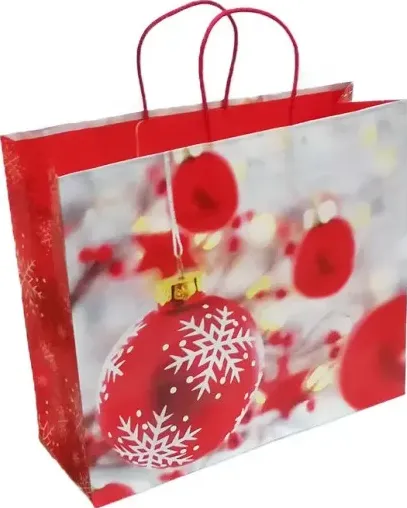 Busta carta shoppers natale cm 35x13x31 merry christmas