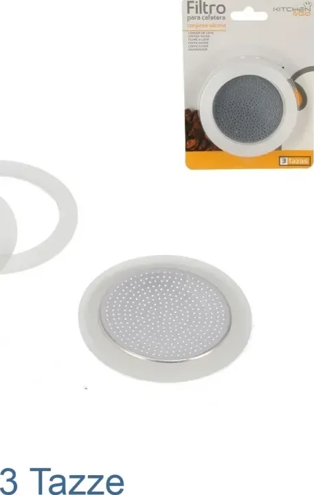 Guarnizione caffettiera moka silicone 3tz 3 pz+filtro