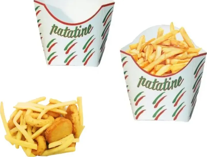 100 pz astuccio contenitore in carta per patatine fritte - ragstore