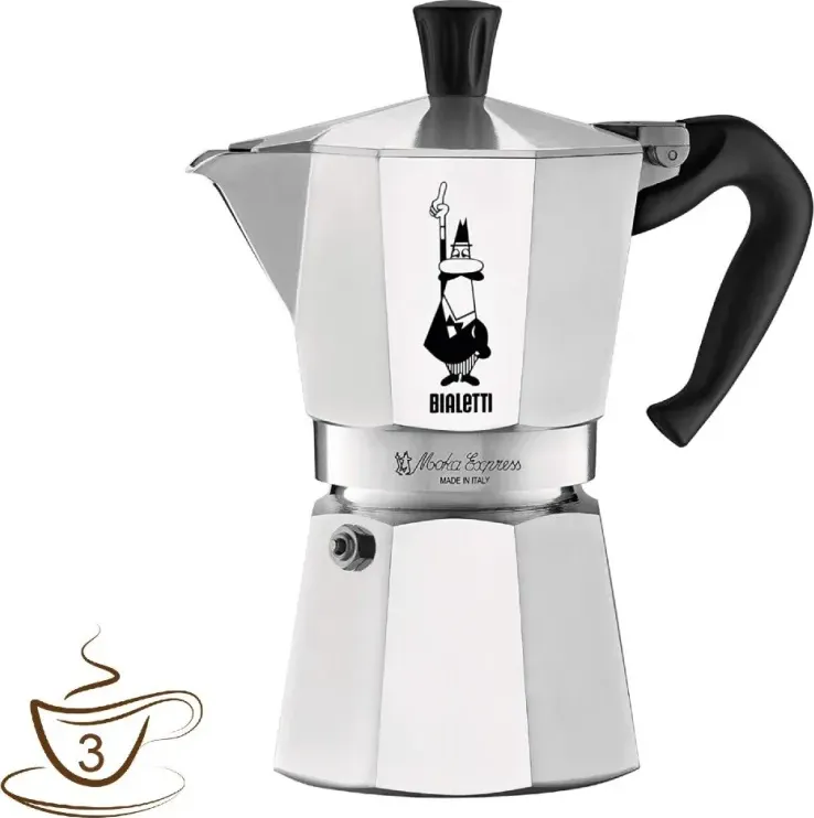 Caffettiera bialetti moka espresso da 3 tazze