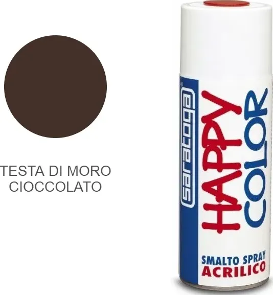 vernice spray testa di moro cioccolato ral 8017 400 ml happy color di ragstore.it