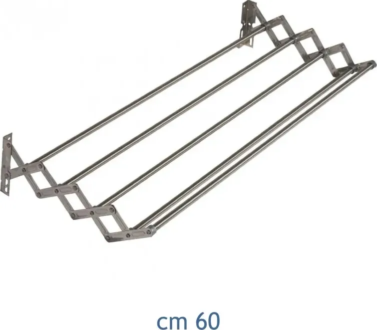 Stendibiancheria a soffietto flexi acciaio inox cm  60