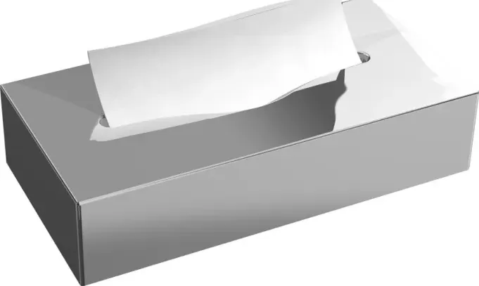 Distributore inox per fazzoletti carta cm 29x14x7