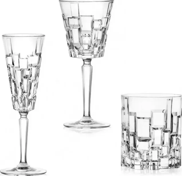 servizio bicchieri cristallo rcr etna 18 pz di ragstore.it