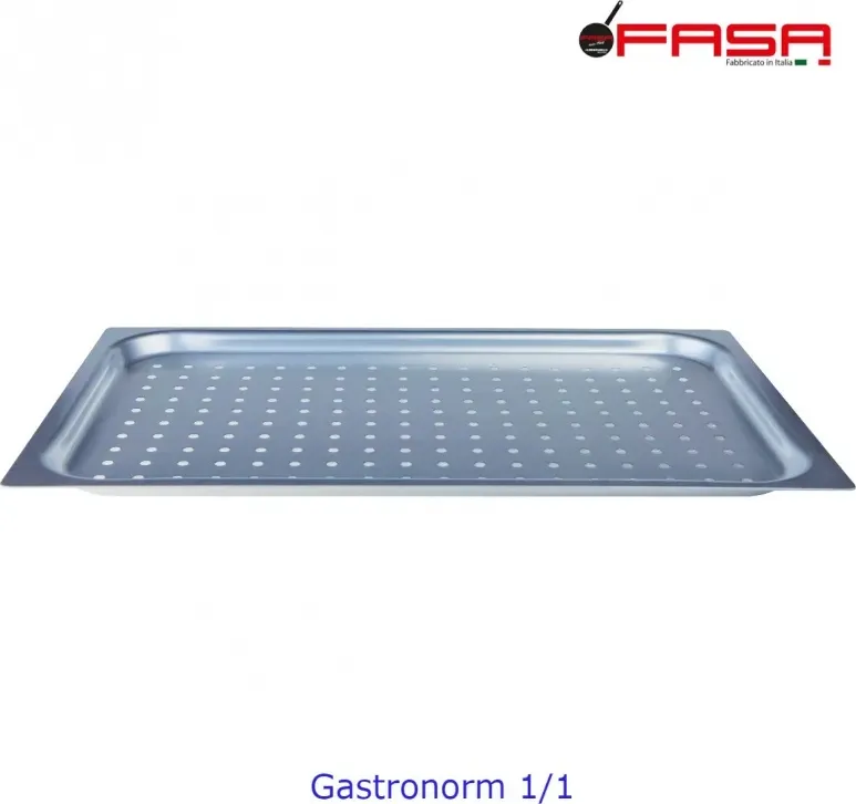 Teglia gastronorm 1/1 alluminio forata cm 53x32,5x2 h