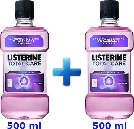 Colluttorio listerine pz 2 x 500 ml total care