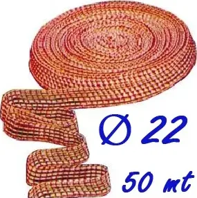 Rete elastica salumi rossa n 22 x 50 mt