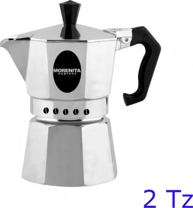 Caffettiera moka alluminio morenita 2 tz