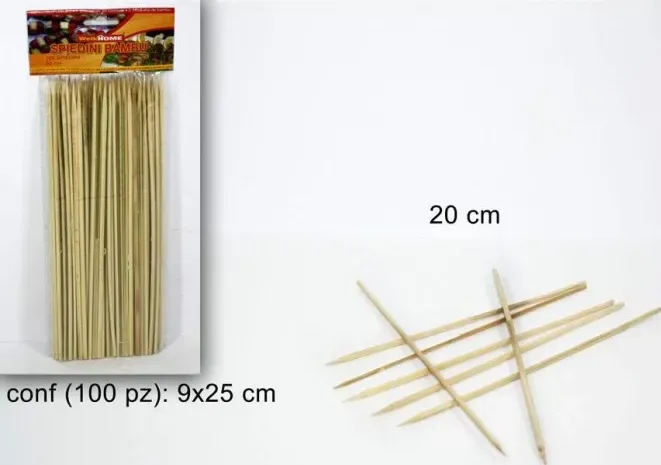 Spiedini bamboo cm 20 pz 100