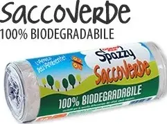 Sacchetti spazzatura spazzy saccoverde biodegradabili cm 42x43 pz 20 domopak