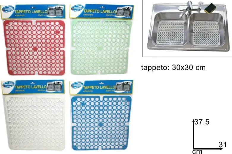 Tappeto lavello antiscivolo forato cm 30x30