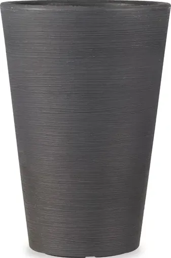 Vaso plastica striato lilium tondo cm 75 antracite