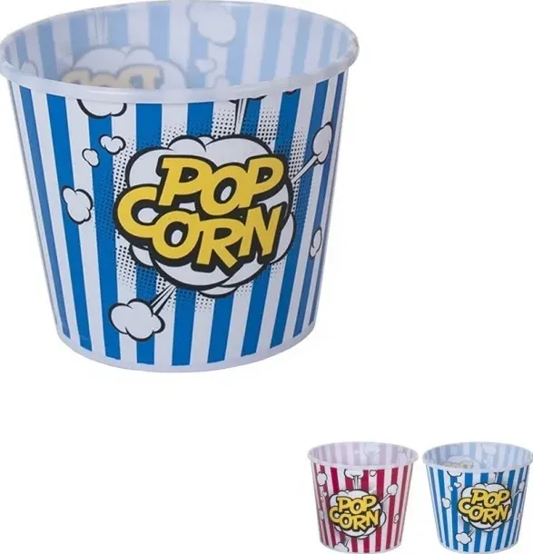 Secchiello per pop corn in plastica cm 14x12