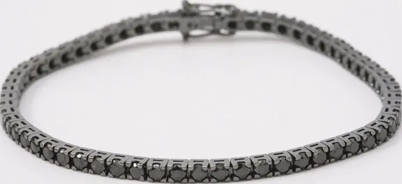 Bracciale tennis diamanti neri naturali taglio brillante ct. 5.40 | biffi gioielli